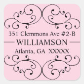 Whimsical Swirl Return Address Label - (Voorkant)