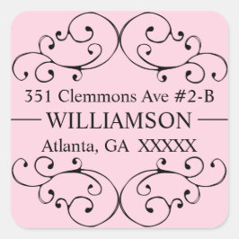 Whimsical Swirl Return Address Label -