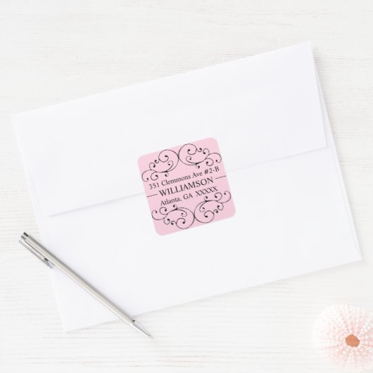 Whimsical Swirl Return Address Label - (Envelop)
