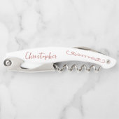 Whimsical swirly doedelen elke kleur bruiloft part kurkentrekker (Voorkant)