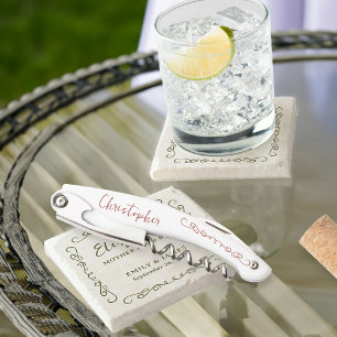 Whimsical swirly doedelen elke kleur bruiloft part kurkentrekker