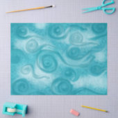 Whimsical Swirly Sky Blue Pattern Decoupage Tissuepapier (Craft)