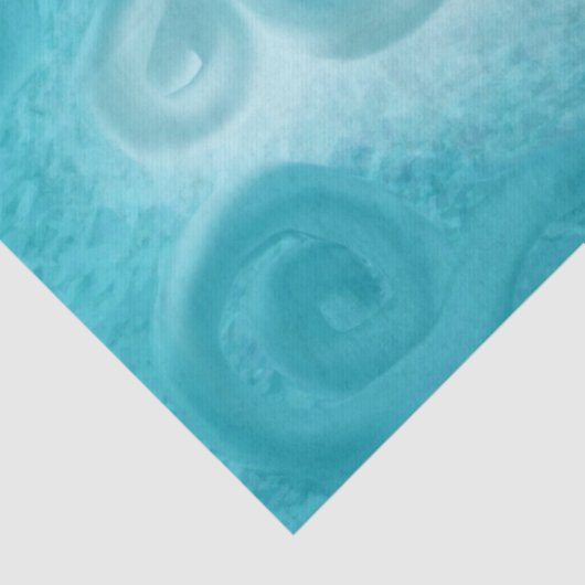 Whimsical Swirly Sky Blue Pattern Decoupage Tissuepapier (Detail)