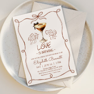 Whimsical Tan Drawn Love is het brouwen van Vrijge Kaart