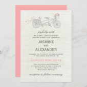 Whimsical Tandem Bicycle - Weddenschap Kaart (Voorkant / Achterkant)