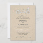 Whimsical Tandem Bicycle - Weddenschap Kaart (Voorkant)