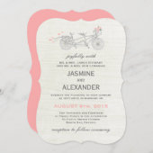 Whimsical Tandem Bicycle - Weddenschap Kaart (Voorkant / Achterkant)