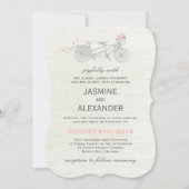 Whimsical Tandem Bicycle - Weddenschap Kaart (Voorkant)