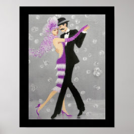 WHIMSICAL TANGO DANCERS POSTER