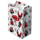 Whimsical-tapijten met bloemen kleine cadeautas (Voorkant Gekanteld)