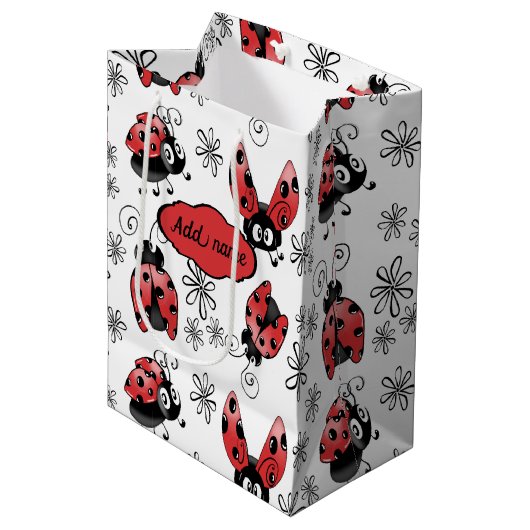 Whimsical-tapijten met bloemen kleine cadeautas (Voorkant Gekanteld)