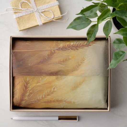 Whimsical Tarweveld Landschap Art Decoupage Tissuepapier (Geschenk)