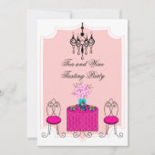 Whimsical Tea and Wine Tasting Party Kaart (Voorkant)