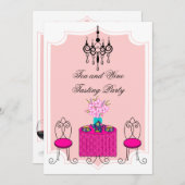 Whimsical Tea and Wine Tasting Party Kaart (Voorkant / Achterkant)