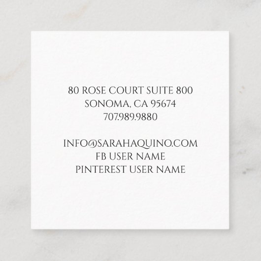 Whimsical Tea Cups Mama Speel Groep Custom Contactkaartje (Achterkant)