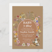 Whimsical Tea Garden Baby in Bloom Baby shower Kaart (Voorkant / Achterkant)