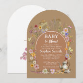 Whimsical Tea Garden Baby in Bloom Baby shower Kaart (Voorkant / Achterkant)