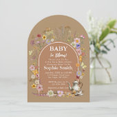 Whimsical Tea Garden Baby in Bloom Baby shower Kaart (Staand voorkant)