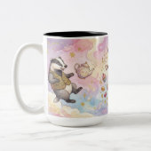 Whimsical Tea Party Animals  Tweekleurige Koffiemok (Links)