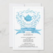 Whimsical Tea Party Bruids Douche Uitnodiging (Voorkant)