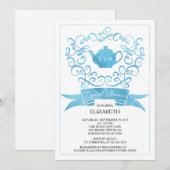 Whimsical Tea Party Bruids Douche Uitnodiging (Voorkant / Achterkant)