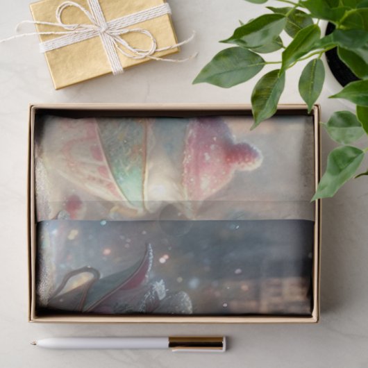 Whimsical Tea Party Cat Mouse Decoupage Tissuepapier (Geschenk)