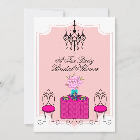 Whimsical Tea Party Kaart (Voorkant)