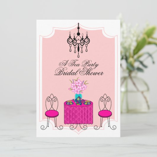 Whimsical Tea Party Kaart (Staand voorkant)