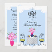 Whimsical Tea Party Kaart (Voorkant / Achterkant)