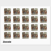 Whimsical Tea Party MadHatter Vierkante Sticker (Vel)