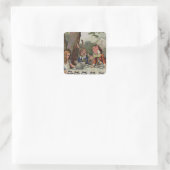 Whimsical Tea Party MadHatter Vierkante Sticker (Tas)