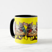 Whimsical Tea Party met muizenillustratie op Mok (Voorkant links)