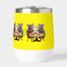 Whimsical Tea Party met muizenillustratie op Mok