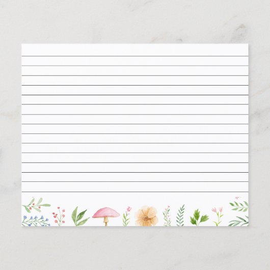 Whimsical Tea Party Vrijgezellenfeest Recipcard (Achterkant)