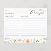 Whimsical Tea Party Vrijgezellenfeest Recipcard (Voorkant)