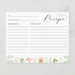 Whimsical Tea Party Vrijgezellenfeest Recipcard