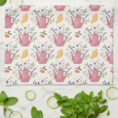 Whimsical Tea Time Doodle Kitchen Towel Theedoek (Gevouwen)