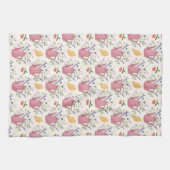 Whimsical Tea Time Doodle Kitchen Towel Theedoek (Horizontaal)