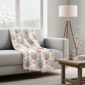 Whimsical Tea Time Doodle Throw Blanket Fleece Deken