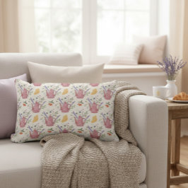 Whimsical Tea Time Doodle Throw Pillow Kussen