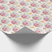 Whimsical Tea Time Doodle Wrapping Paper Cadeaupapier (Hoek)
