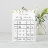 Whimsical Tea Vind de Gast Baby Bingo Game Kaart (Staand voorkant)