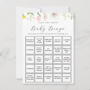 Whimsical Tea Vind de Gast Baby Bingo Game Kaart