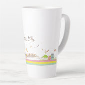 Whimsical Teacher's Scene op maat Latte Mok (Rechterhoek)