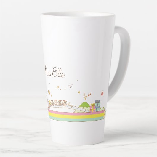 Whimsical Teacher's Scene op maat Latte Mok (Rechterhoek)