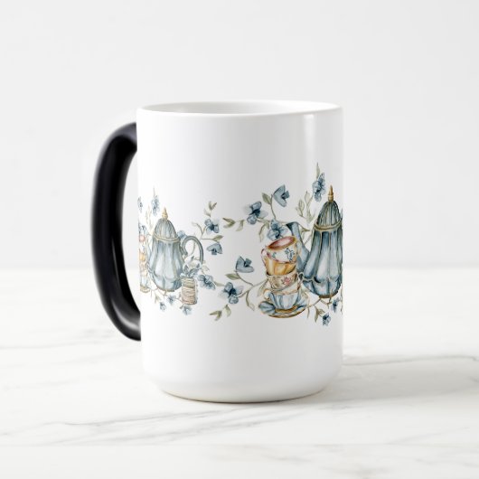 Whimsical Teacup voor gezellige thee- en koffielie Magische Mok (Voorkant links)