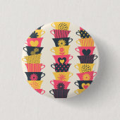 Whimsical Teacups Ronde Button 3,2 Cm (Voorkant)