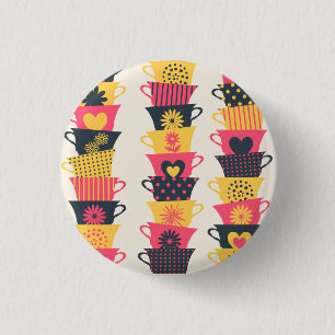 Whimsical Teacups Ronde Button 3,2 Cm