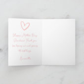 Whimsical Teal & Blush Gescheurde Papier Erfstuk L Kaart (Binnen)