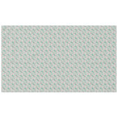 Whimsical Teal Kerstbomen op Roze Tafelkleed (Voorkant (Horizontaal))
